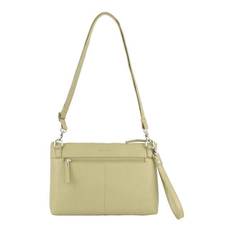 Pierre Cardin Ladies Leather Stitch-design Cross Body Bag in Sand