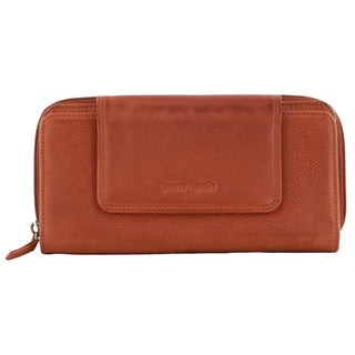 Pierre Cardin Women's Leather Bi-Fold Tab Wallet in Cognac