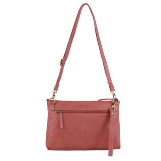 Pierre Cardin Leather Wristlet Crossbody Bag in Marsala