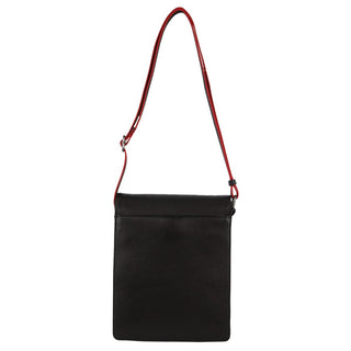 Pierre Cardin Leather Flap-over Cross-Body Bag in Black