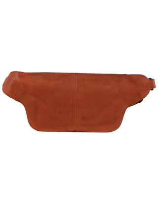 Pierre Cardin Leather Rustic Belt Bag in Cognac