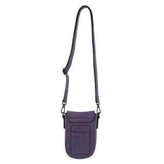 Pierre Cardin Leather Rustic Phone Bag in Purple