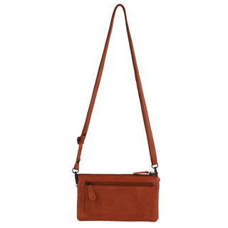 Pierre Cardin Leather Multiway Cross Body Bag in Cognac