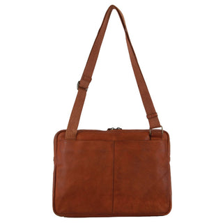 Pierre Cardin Men's Italian Leather Business Computer Bag in Cognac