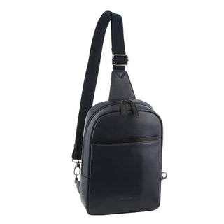 Pierre Cardin Men's Leather 3-Way Sling Bag in Navy