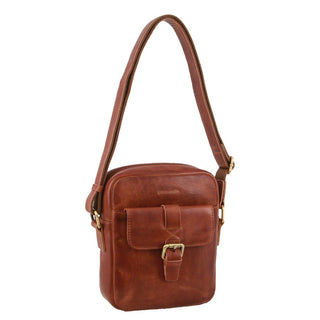 Pierre Cardin Men's Leather Crossbody Bag in Cognac