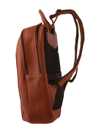 Pierre Cardin Leather Business/Laptop Backpack in Cognac