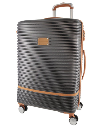 Pierre Cardin 80cm LARGE Hard Shell Suitcase in Charcoal