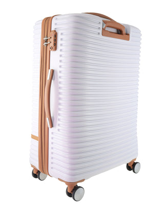 Pierre Cardin 80cm LARGE Hard Shell Suitcase in White