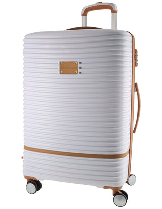 Pierre Cardin 80cm LARGE Hard Shell Suitcase in White