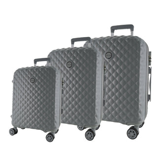 Pierre Cardin Hard-shell 3-Piece Luggage Set in Grey