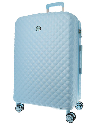 Pierre Cardin 80cm LARGE Hard Shell Suitcase in Blue