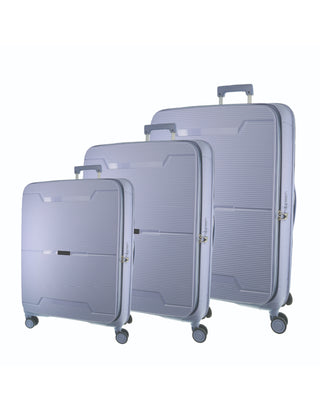 Pierre Cardin Front Opening Hard-Shell 3-Piece Luggage Set in Blue