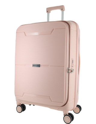 Pierre Cardin 80cm LARGE Front Opening Hard Shell Suitcase in Blush