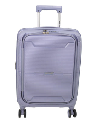 Pierre Cardin 54cm CABIN Front Opening Hard Shell Suitcase in Blue