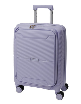 Pierre Cardin 54cm CABIN Front Opening Hard Shell Suitcase in Blue