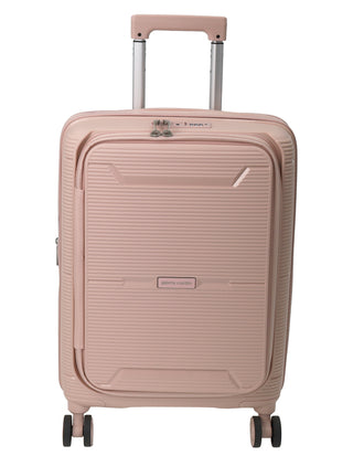 Pierre Cardin 54cm CABIN Front Opening Hard Shell Suitcase in Blush