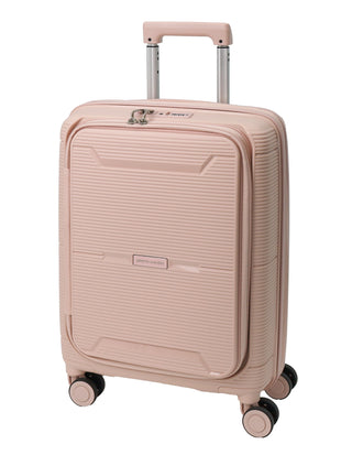 Pierre Cardin 54cm CABIN Front Opening Hard Shell Suitcase in Blush