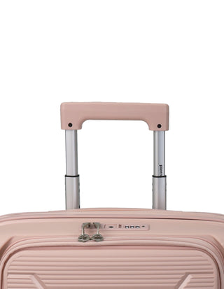 Pierre Cardin 54cm CABIN Front Opening Hard Shell Suitcase in Blush