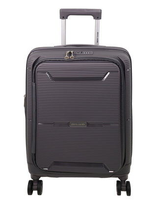 Pierre Cardin 54cm CABIN Front Opening Hard Shell Suitcase in Graphite