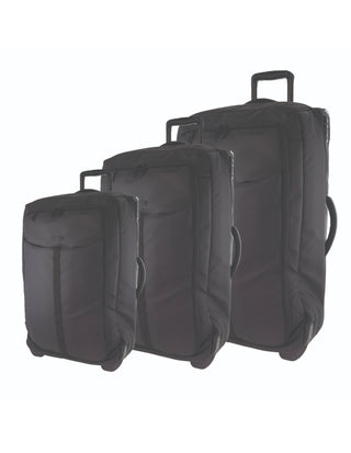 Pierre Cardin Soft-shell 3-Piece Trolley Set in Black in Black