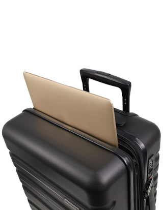 Pierre Cardin 54cm CABIN Hard Shell Suitcase in Black