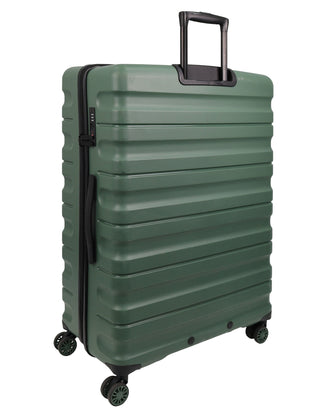 Pierre Cardin 80cm LARGE Hard Shell Suitcase in Moss