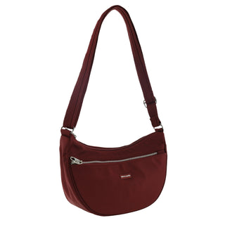 Pierre Cardin Nylon Anti-Theft Crossbody Bag in Wine