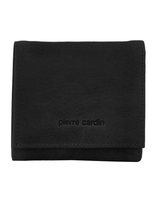 Pierre Cardin Leather Men's Tri-Fold Wallet in Black