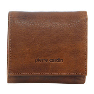 Pierre Cardin Leather Men's Tri-Fold Wallet in Cognac