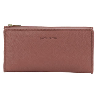 Pierre Cardin Genuine Ladies Leather Bi-Fold Wallet in Rose