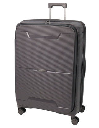 Pierre Cardin Front Opening Hard-Shell 3-Piece Luggage Set in Graphite