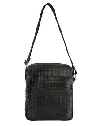 Police Men's Pyramid Crossbody Bag in Black