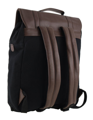 Police Canvas Messenger Backpack in Black