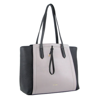 Milleni 2-tone Ladies Fashion Tote Handbag in Grey