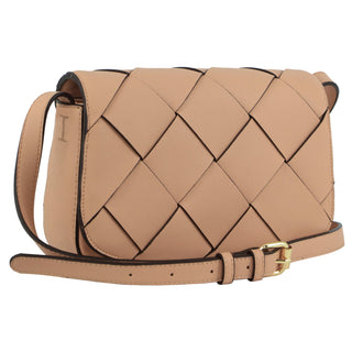 Milleni Ladies Woven Fashion Crossbody Bag in Blush