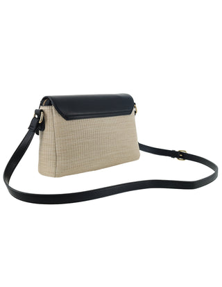 Milleni Ladies Fashion Flap-Over Crossbody Bag in Beige