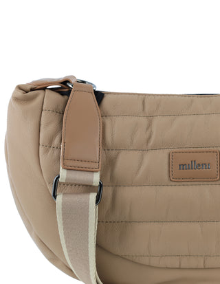 Milleni Ladies Fashion Puffer Crossbody Bag in Blush
