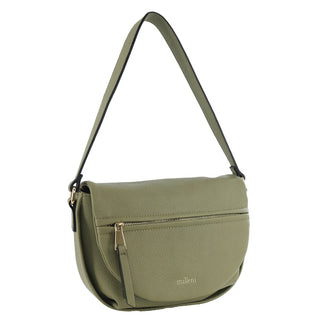 Milleni Ladies Fashion Trendy Flap-Over Hobo Bag in Green