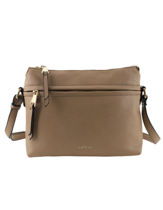 Milleni Ladies Fashion Crossbody Bag with Internal Pocket in Camel