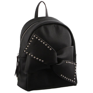 Milleni Fashion Bow Detail Ladies Backpack in Black