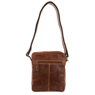 Crossbody Bag Cognac / Leather BTK 11 COGN Billy The Kid Men's Genuine Leather Small Shoulder Bag in Cognac