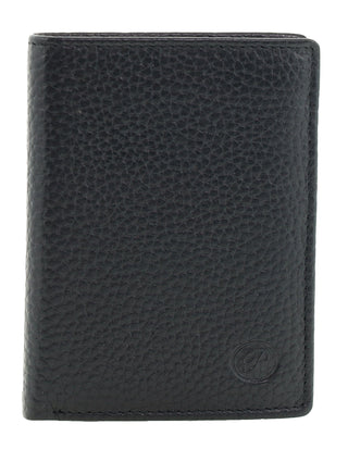 BI-Fold Wallet Black / Leather 2292 BLK Daviletto Mens Leather Slim Bi-fold Wallet in Black