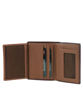 BI-Fold Wallet Brandy-Cognac / Leather 2285 BRANDY-COGN Daviletto Mens Leather Slim Bi-fold Wallet in Brandy-Cognac