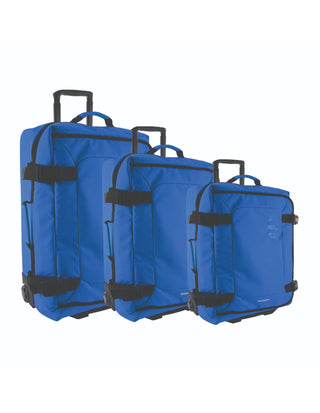 Soft Shell Luggage Blue / Soft Luggage GAP 41 BLUE GAP 3 Piece Set Soft Shell Trolley in Blue