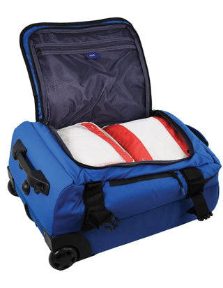 Soft Shell Luggage Blue / Soft Luggage GAP 41 BLUE GAP 3 Piece Set Soft Shell Trolley in Blue