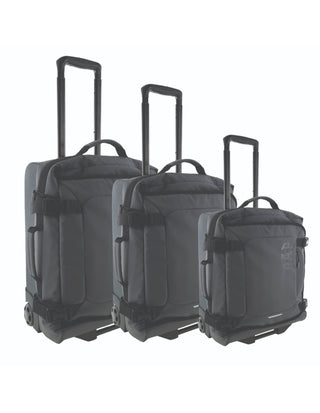 Soft Shell Luggage Charcoal / Soft Luggage GAP 41 CHRC GAP 3 Piece Set Soft Shell Trolley in Charcoal