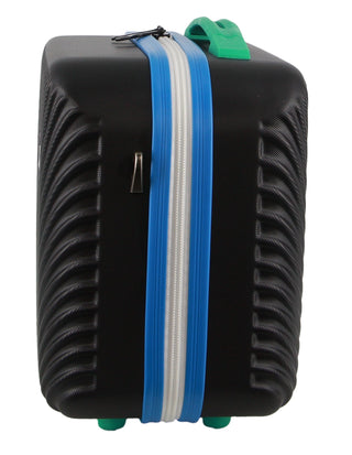 Hard Shell Luggage GAP 31CB BLACK+MT018 GAP CABIN Black Hard Shell with Mini Beauty Case Set + Assorted Leather Tag
