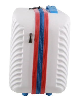 Hard Shell Luggage GAP 31CB WHITE+MT018 GAP CABIN White Hard Shell with Mini Beauty Case Set+ Assorted Leather Tag
