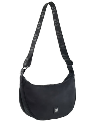 Crossbody Bag Black / Nylon GAP 51 BLK GAP Ladies Nylon Crescent Cross-Body Bag in Black